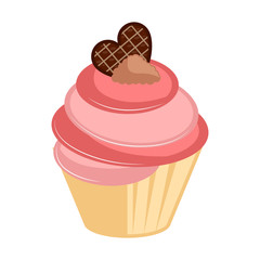 Isolated colored cupcake icon