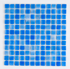 little blue ceramic tile, top view, majolica. for the catalog