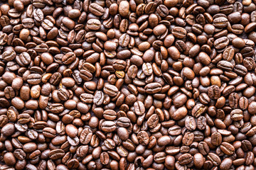 Roasted coffee beans background