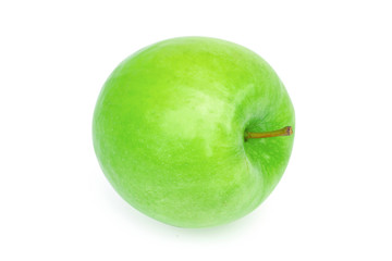 Green apple isolated on white background,fruit healthy concept