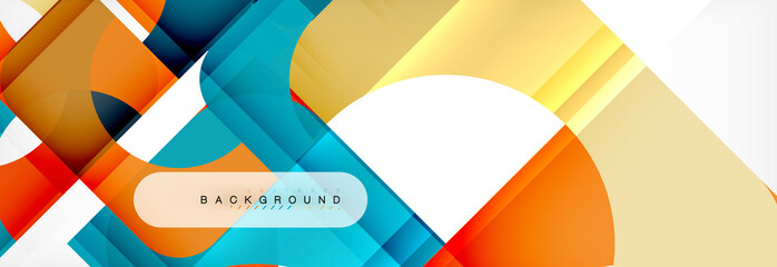 Color square shapes, geometric modern abstract background