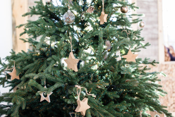 Minimalism christmas tree in scandinavian style