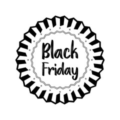 Fototapeta premium Retro black friday label