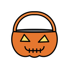 Halloween pumpkin basket
