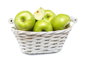 Fresh Green Apple Isolated on White Background