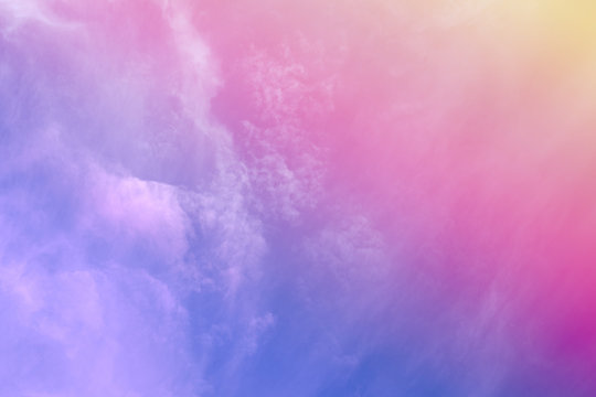 Colorful  soft cloud and sky with pastel gradient color for background backdrop and postcard, wall paper, desktop pc notebook wall, Abstract color style.