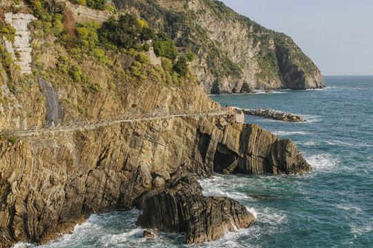 Coastal road in Italy