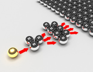 viral marketing  concept on white background. 3d illustration