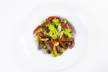 health salad with liver