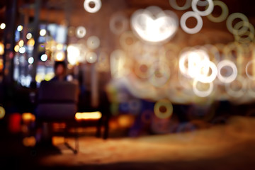background restaurant / restaurant objects on a blurred background, beautiful bokeh, vintage background color cafe