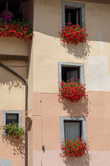 Fototapeta na wymiar Domodossola, Piedmont, Italy: historic buildings