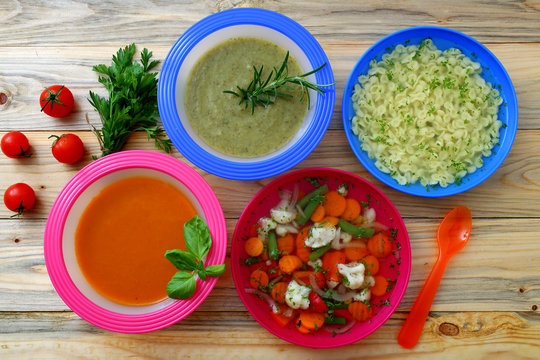 cibo sano per bambini minestre zuppe creme di verdure