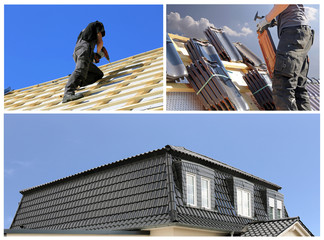 Dacheindeckung Collage