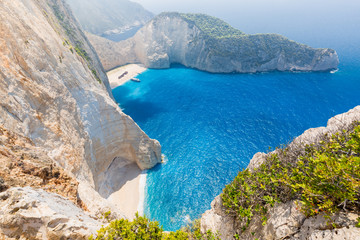 The best beaches in the world and Greece. Beach Shipwreck. Beach of Navagio, Zakynthos, Greece