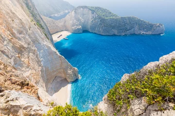 Cercles muraux Plage de Navagio, Zakynthos, Grèce The best beaches in the world and Greece. Beach Shipwreck. Beach of Navagio, Zakynthos, Greece