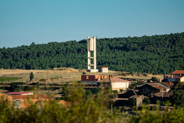 Fototapeta premium Antique concrete water tank for small village