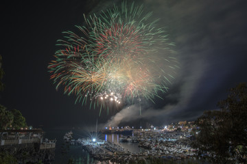 fuochi d'artificio sul mare