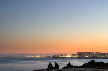 coppia romantica  cityskape