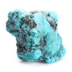 turquoise stone isolated on white background