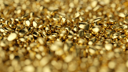 Abstract Gold background. Golden pebble