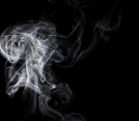 Smoke on black background