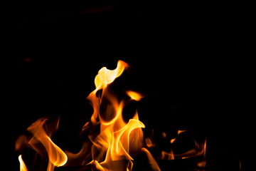 Abstract fire on black background