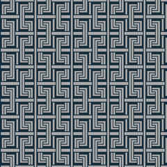 Japanese indigo geometric maze pattern