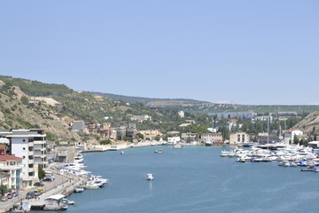 Fototapeta na wymiar view of port of barcelona spain