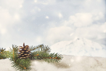 Winter Christmas background.