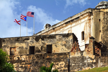 Beautiful view of fort San Cristobal in San Juan, Puerto Rico
