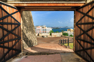 Beautiful view of fort San Cristobal in San Juan, Puerto Rico
