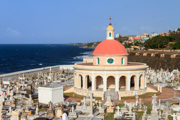 Fototapeta na wymiar Santa Maria Magdalena de Pazzis Cemetery in San Juan, Puerto Rico
