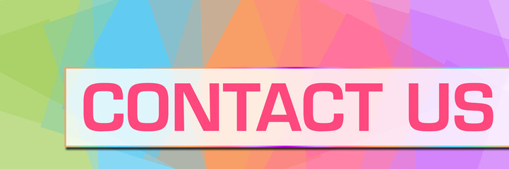 Contact Us Colorful Abstract Background Horizontal 