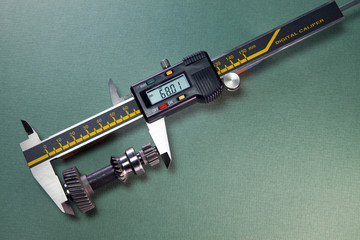 measurement of the details by a digital caliper