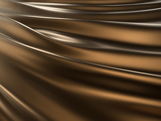 luxury golden liquid or wave ripple silk or satin background. Luxurious surface.