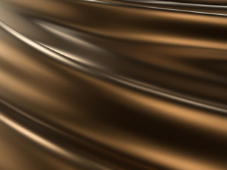 luxury golden liquid or wave ripple silk or satin background. Luxurious surface.