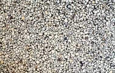 Wall made of small stones.