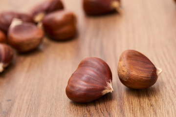 edible chestnut on the table