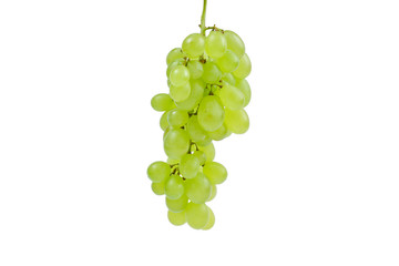 White bunch of grape on isolated white background