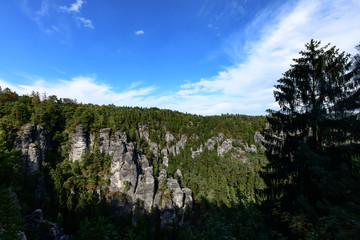 Ausblick Bastei, Elbsandstein Gebirge