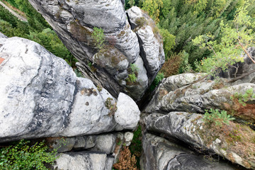 Gesteinsformationen, Bastei, Elbsandstein Gebirge
