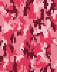 Digital fashionable camouflage pattern, fashion design. Seamless illustration