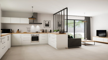 Vue 3d cuisine salon 16_01