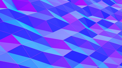 Holography Neon  Abstract Low Poly Background