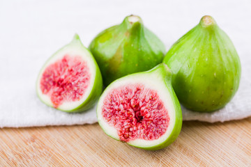 Fresh fig fruit on table, closeup