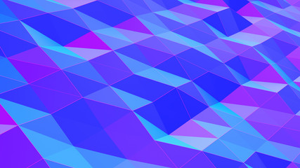 Fototapeta premium Holography Neon Abstract Low Poly Background