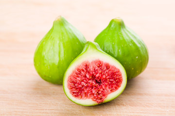 Fresh fig fruit on table, closeup