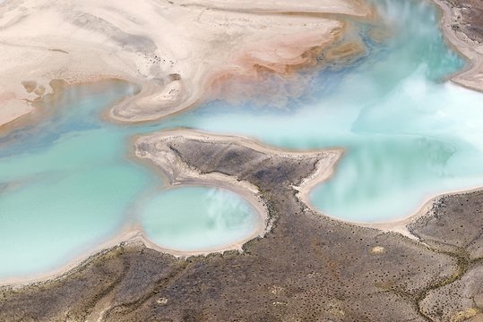 Turquoise meltwater and sediment deposits of the Pasterze Glacier, Hohe Tauern National Park, Carinthia, Austria, Europe