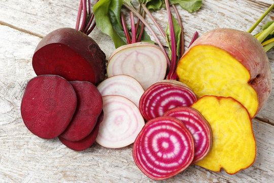 Beetroot four different color varieties