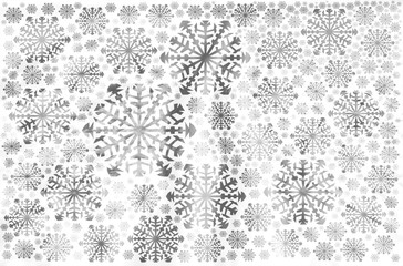 white snowflakes winter background light grey